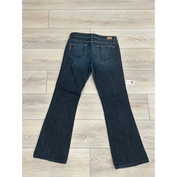 Paige Laurel Canyon Jeans 29 Low Rise Bootcut Dark Wash - Picture 3 of 5